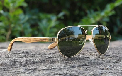 KINGSEVEN WOMEN'S SUNGLASSES WITH HANDCRAFTED WOODEN TEMPLES