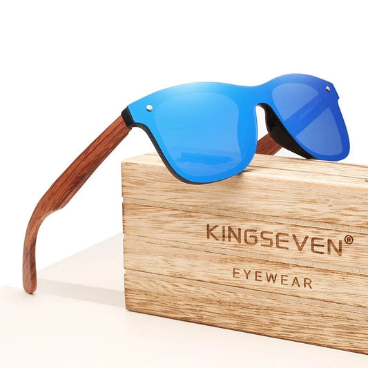 KINGSEVEN SUNGLASSES WITH BUBINGA WOOD TEMPLES